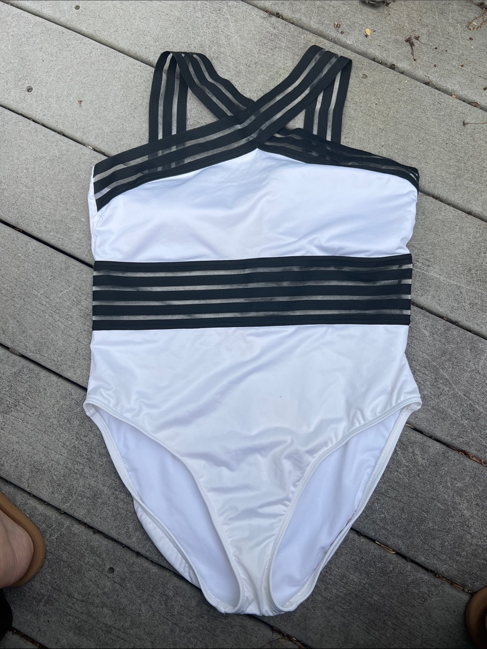 Kenneth Cole New York "Stompin' In My Stilettos" One Piece Swimsuit Sz XL